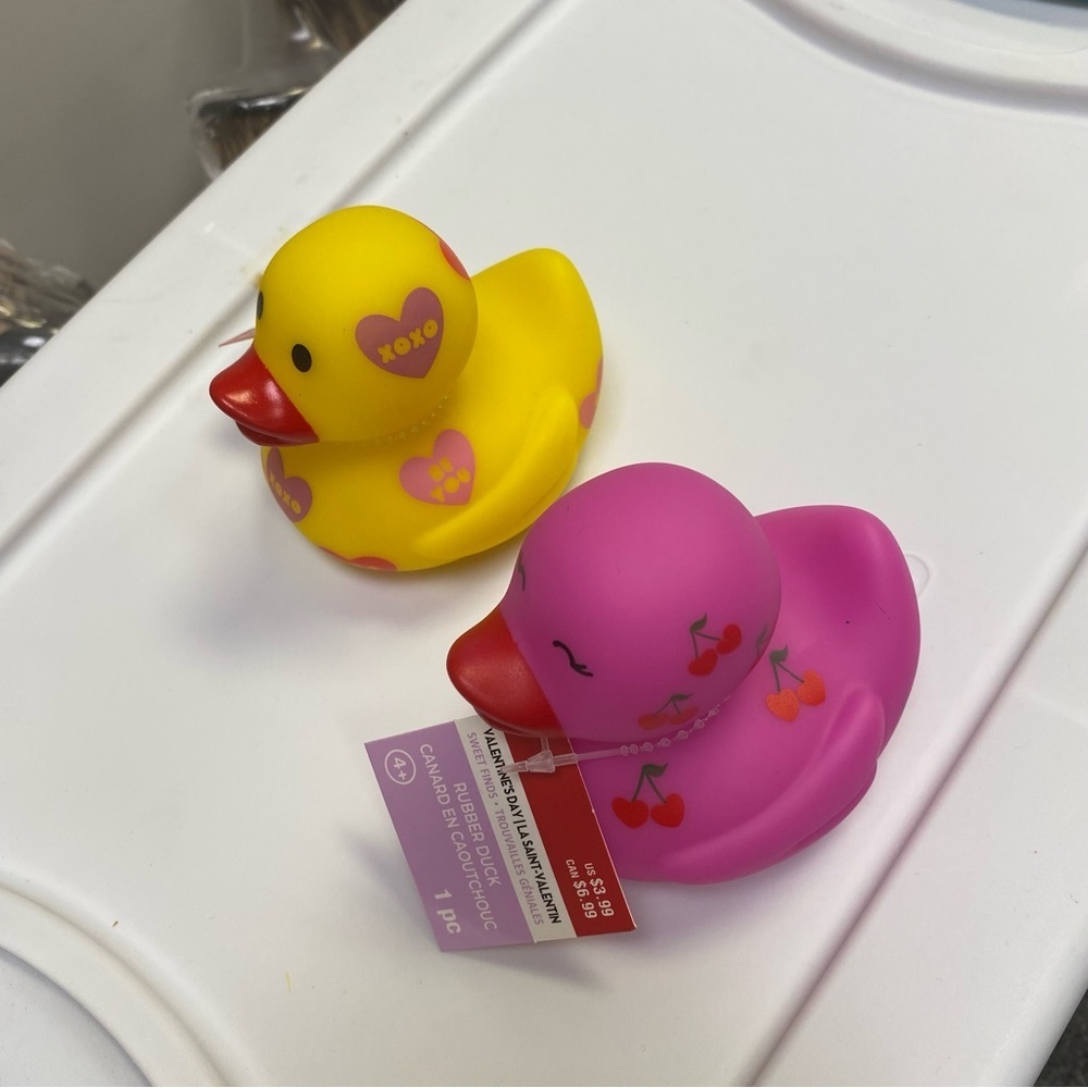 Yellow and Pink Rubber Duck Set